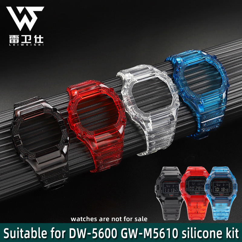 Casio Watch G-Shock Dw-5600 - dw5600 Transparent Rubber Strap Bezel for